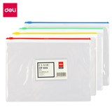DELI DOCUMENT WALLET WITH ZIPPER A5 ASSORTED COLOURS