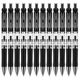 DELI RETRACTABLE GEL INK BALLPOINT PEN 07MM BLACK BOX 12