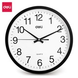 DELI PREMIUM WALL CLOCK BLACK 30CM