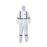PROVEK TYPE 56 DISPOSABLE COVERALLS WITH REFLECTIVE TAPE  WHITE  SIZE 3XL