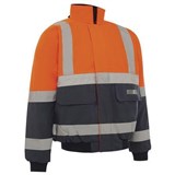 WORKIT 3003 HI VIS 2 TONE BOMBER JACKET WITH REFLECTIVE TAPE  ORANGENAVY  SIZE 6XL