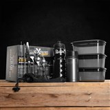 RUGGED XTREMES CRIB ACCESSORY KIT  3X 1100ML LUNCH BOXES 1X WATER BOTTLE 1X 420ML MUG 1X 6PCE CUTLERY SET