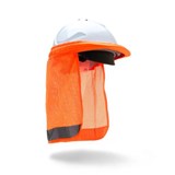 MOONDYNE ELASTIC HARD HAT NECK FLAP  ORANGE