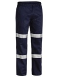 BISLEY BP6003T COTTON DRILL WORK PANTS WITH BIOMOTION TAPE  NAVY  SIZE 112ST