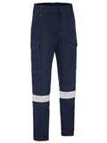 BISLEY BPC8580T APEX 240 FR RIPSTOP CARGO PANTS WITH REFLECTIVE TAPE  NAVY  SIZE 92R