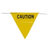 PROCHOICE CAUTION BUNTING TRIANGLE DAY SAFETY FLAGS 30M FLUORO YELLOW