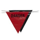 PROCHOICE DANGER BUNTING TRIANGLE DAY SAFETY FLAGS 30M BLACKRED