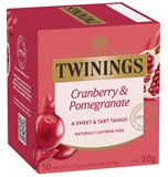 TWININGS HERBAL INFUSIONS CRANBERRY  POMEGRANATE TEA BAGS PACK 10