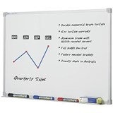 DELI MAGNETIC WHITEBOARD ALUMINIUM FRAME 1800MM X 1200MM