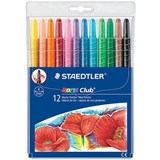 STAEDTLER 221 NORIS CLUB TWIST CRAYONS ASSORTED COLOURS PACK 12