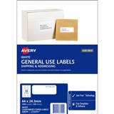 AVERY 938200 L7157 GENERAL USE LABEL LASERINKJET 33UP WHITE PACK 100