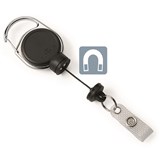DURABLE BADGE REEL EXTRA STRONG BLACK