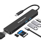 SIMPLECOM CH547 USBC 7IN1 MULTIPORT ADAPTER USB HUB HDMI CARD READER