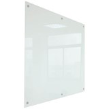 RAPIDLINE GLASS WRITING BOARD WITH CHROME FITTINGS 2400 X 1200 X 15MM WHITE