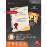 GBC FILEX LAMINATING POUCH 125 MICRON A4 CLEAR PACK 100