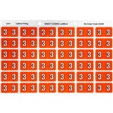 AVERY 43343 LATERAL FILE LABEL SIDE TAB YEAR CODE 3 25 X 38MM DARK ORANGE PACK 180