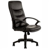 STAR EXECUTIVE CHAIR HIGH BACK ARMS PU BLACK