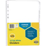 MARBIG DIVIDER MANILLA 10TAB A4 WHITE PACK 20