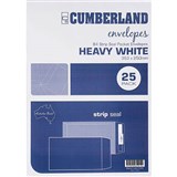 CUMBERLAND B4 ENVELOPES POCKET PLAINFACE STRIP SEAL 100GSM 353 X 250MM WHITE PACK 25