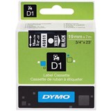 DYMO 45811 D1 LABELLING TAPE 19MM X 7M WHITE ON BLACK