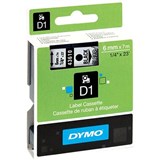 DYMO 43610 D1 LABELLING TAPE 6MM X 7M BLACK ON CLEAR