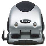 REXEL 2 HOLE PUNCH CLAM LARGE SILVER  BLACK