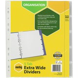 MARBIG DIVIDER INSERTABLE EXTRA WIDE MANILLA 5TAB A4 WHITE