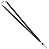 REXEL ID LANYARD FLAT STYLE WITH SWIVEL CLIP BLACK PACK 10