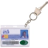 REXEL ID RIGID CARD HOLDER PLUS KEY RING PACK 2