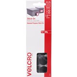 VELCRO BRAND STICKON HOOK AND LOOP DOTS 22MM BLACK PACK 12