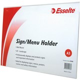 ESSELTE SIGN  MENU HOLDER WALL MOUNT LANDSCAPE A3 CLEAR