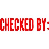 XSTAMPER CXBN 1048 PREINKED MESSAGE STAMP CHECKED BY 42 X 13MM RED