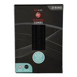 GBC PLASTIC BINDING COMB ROUND 21 LOOP 51MM A4 BLACK PACK 50