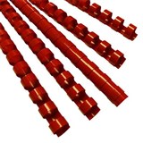 GBC PLASTIC BINDING COMB ROUND 21 LOOP 8MM A4 RED PACK 100