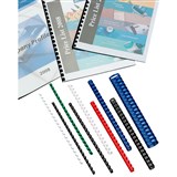 GBC PLASTIC BINDING COMB ROUND 21 LOOP 8MM A4 WHITE PACK 100