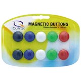 QUARTET MAGNETIC BUTTONS 20MM ASSORTED PACK 10