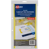 AVERY 44005Y TUBECLIP FILE FASTENERS YELLOW PACK 10