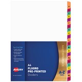 AVERY 85743 DIVIDER PLASTIC A4 AZ FLUORESCENT TAB