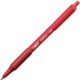 BIC SOFTFEEL RETRACTABLE BALLPOINT PEN 10MM RED BOX 12