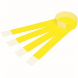 REXEL ID SERIAL NUMBER WRISTBANDS FLUORO YELLOW PACK 100