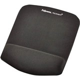 FELLOWES MOUSE PAD WITH WRIST REST PLUSH TOUCH MICROBAN MEMORY FOAM GRAPHITE
