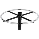 YS DESIGN TASK CHAIR COMPONENTS DRAFTING RING BLACKCHROME