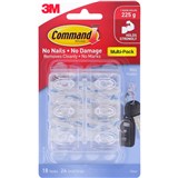 COMMAND ADHESIVE MINI HOOKS PACK 18 HOOKS AND 24 STRIPS
