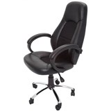 RAPIDLINE CL410 EXECUTIVE CHAIR HIGH BACK CHROME BASE ARMS PU BLACK