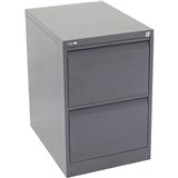 GO STEEL FILING CABINET 2 DRAWERS 460 X 620 X 705MM GRAPHITE RIPPLE
