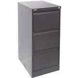GO STEEL FILING CABINET 3 DRAWERS 460 X 620 X 1016MM GRAPHITE RIPPLE