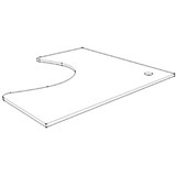 RAPIDLINE CORNER WORK TOP 1800 X 1200 X 700MM NATURAL WHITE