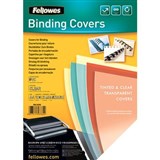 FELLOWES BINDING COVER PVC 240 MICRON A4 CLEAR PACK 100