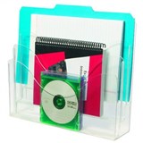 DEFLECTO BROCHURE HOLDER LANDSCAPE 3POCKET 3TIER A4 CLEAR