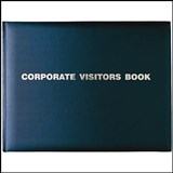 COLLINS CORPORATE VISITORS BOOK 192 PAGE 300 X 200MM GOLD BLOCKED BLACK